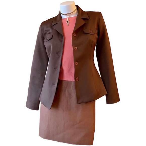 Ann Taylor NWT tailored wool pencil skirt - in caramel, fully lined - Size 4 - Picture 1 of 8